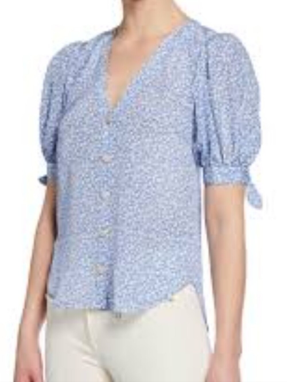 VERONICA BEARD gizela floral silk blouse 8